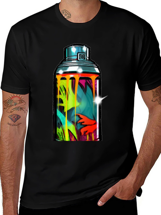 Spray Paint Can Graphic Tee - Urban Art Shirt