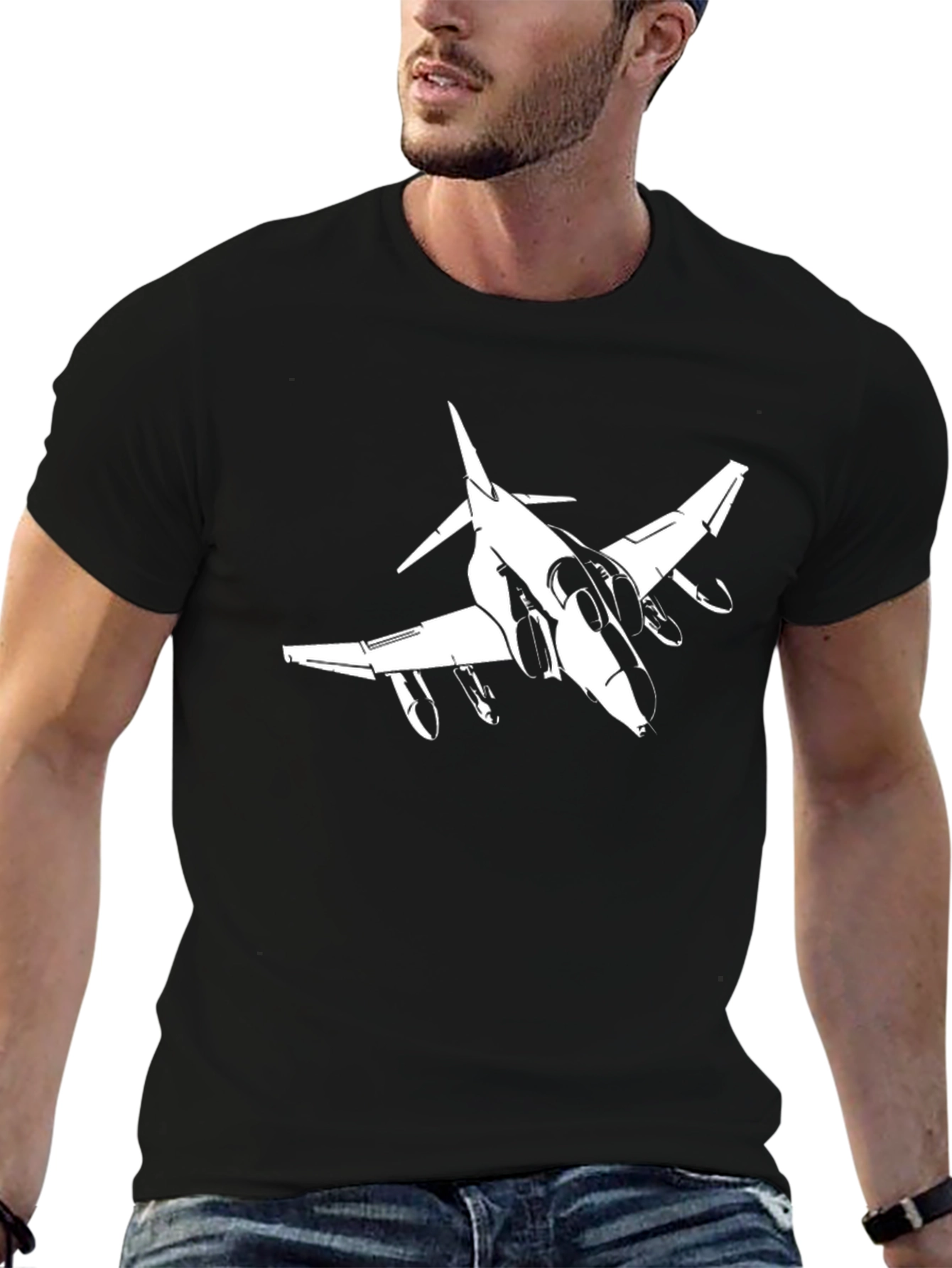 Cool Jet Fighter Graphic T-Shirt