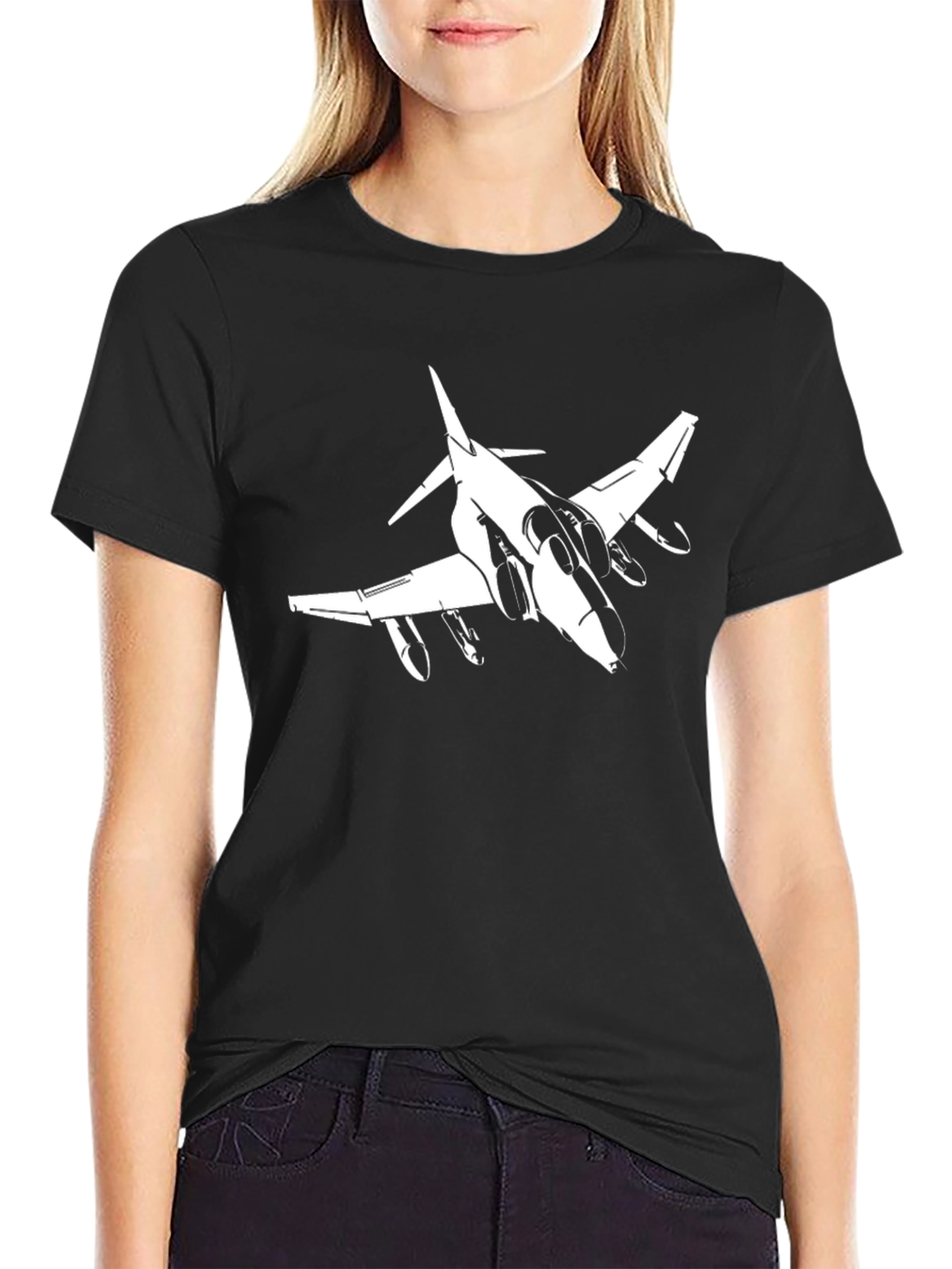 Cool Jet Fighter Graphic T-Shirt