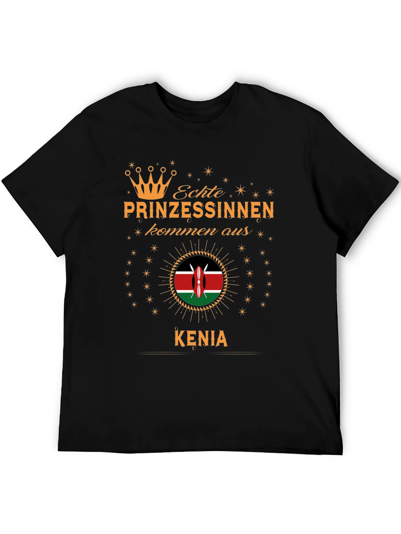 Kenyan Princess T-Shirt - Black Graphic Tee