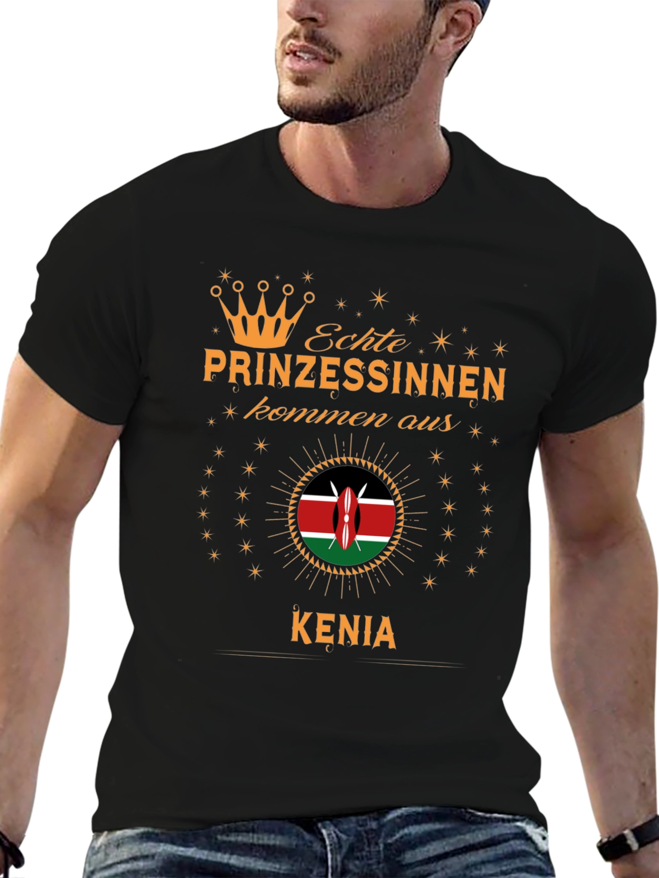 Kenyan Princess T-Shirt - Black Graphic Tee