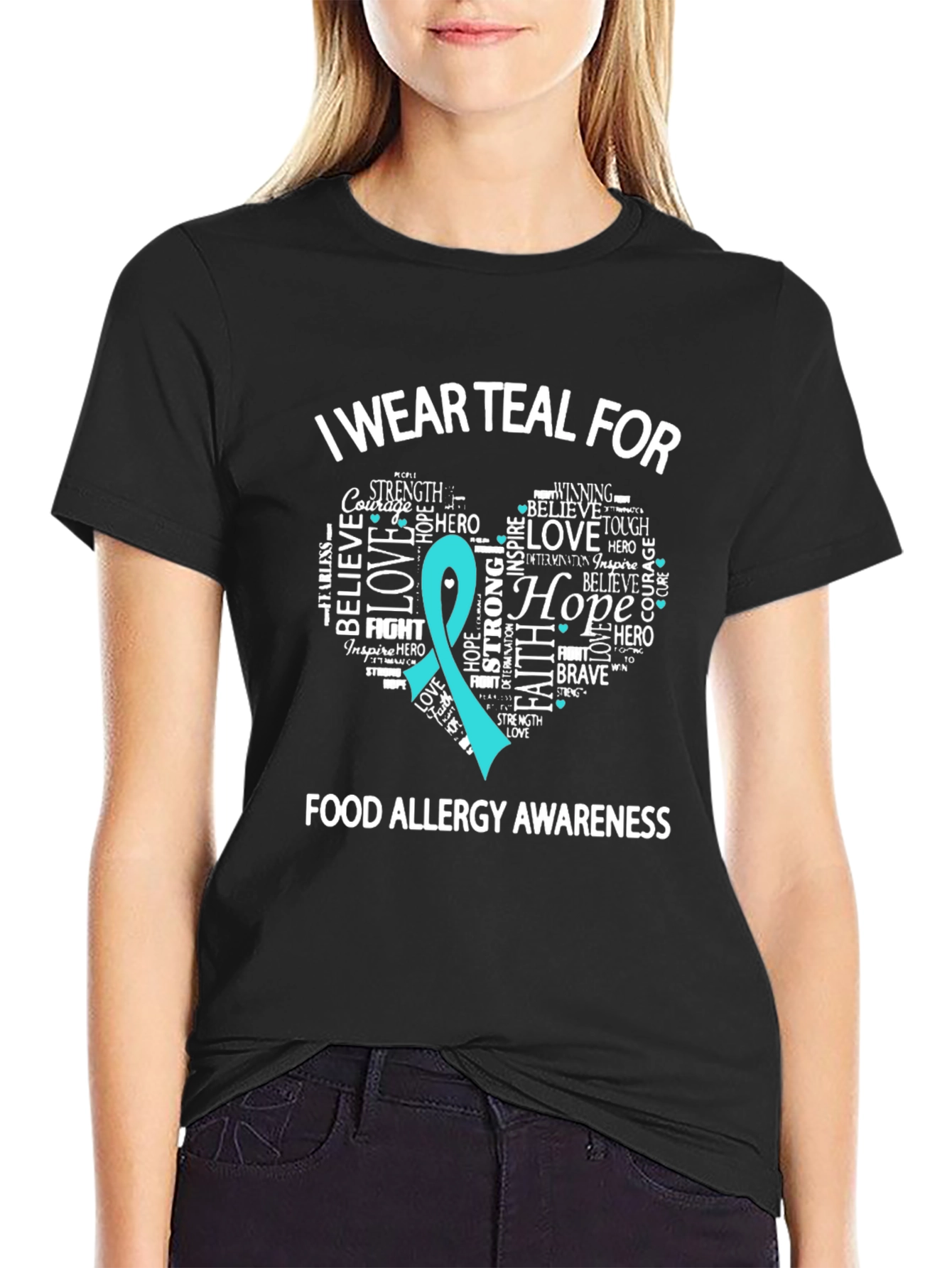 Teal Food Allergy Awareness T-Shirt