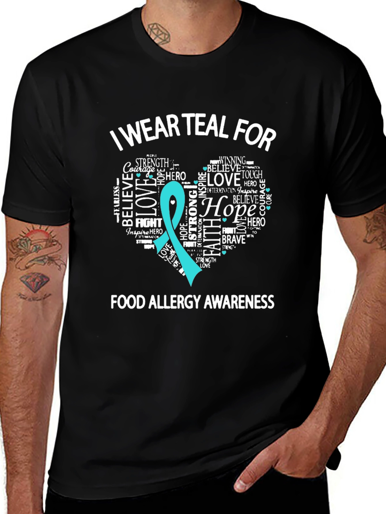 Teal Food Allergy Awareness T-Shirt