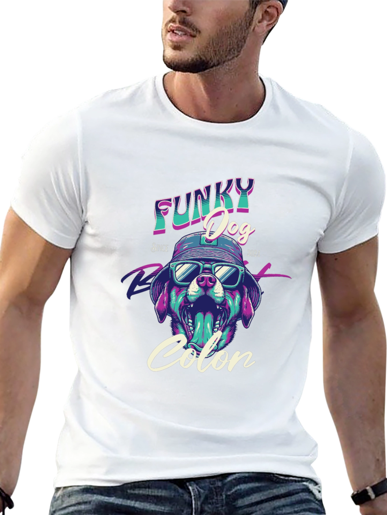 Funky Dog Colon T-Shirt - Cool Graphic Tee