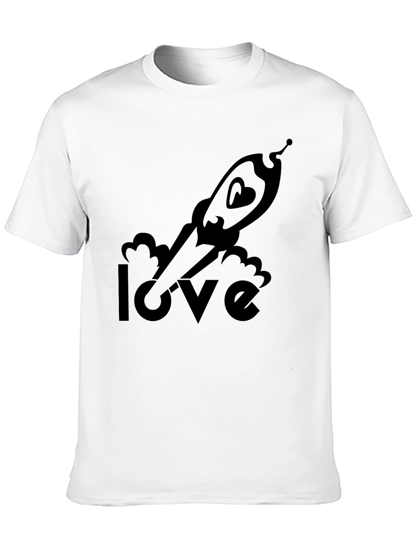 Love Rocket T-Shirt - Space Heart Graphic Tee