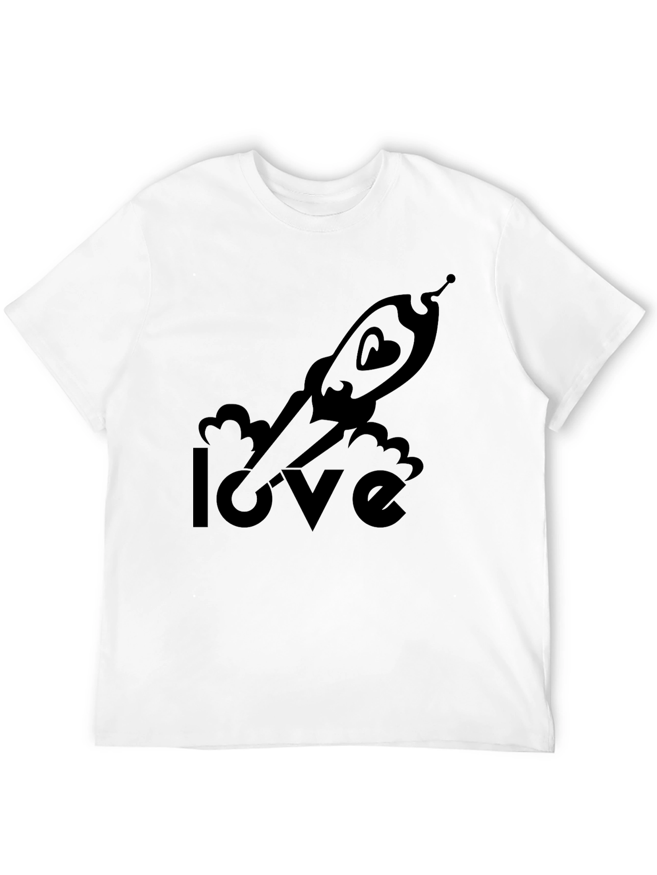 Love Rocket T-Shirt - Space Heart Graphic Tee