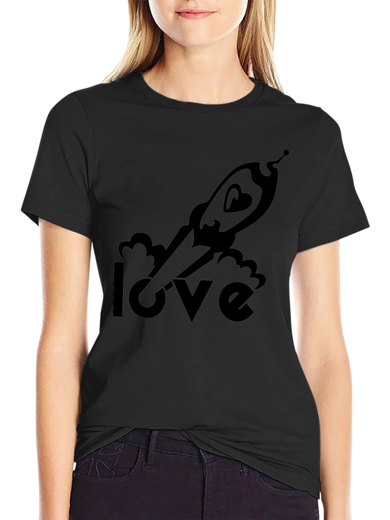 Love Rocket T-Shirt - Space Heart Graphic Tee