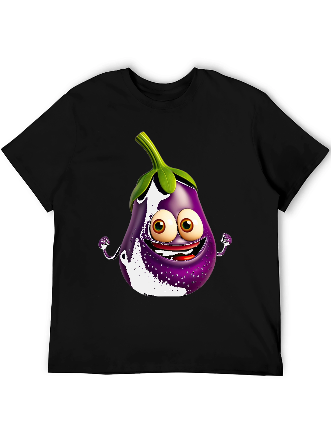 Eggplant Cartoon T-Shirt - Fun & Unique Design