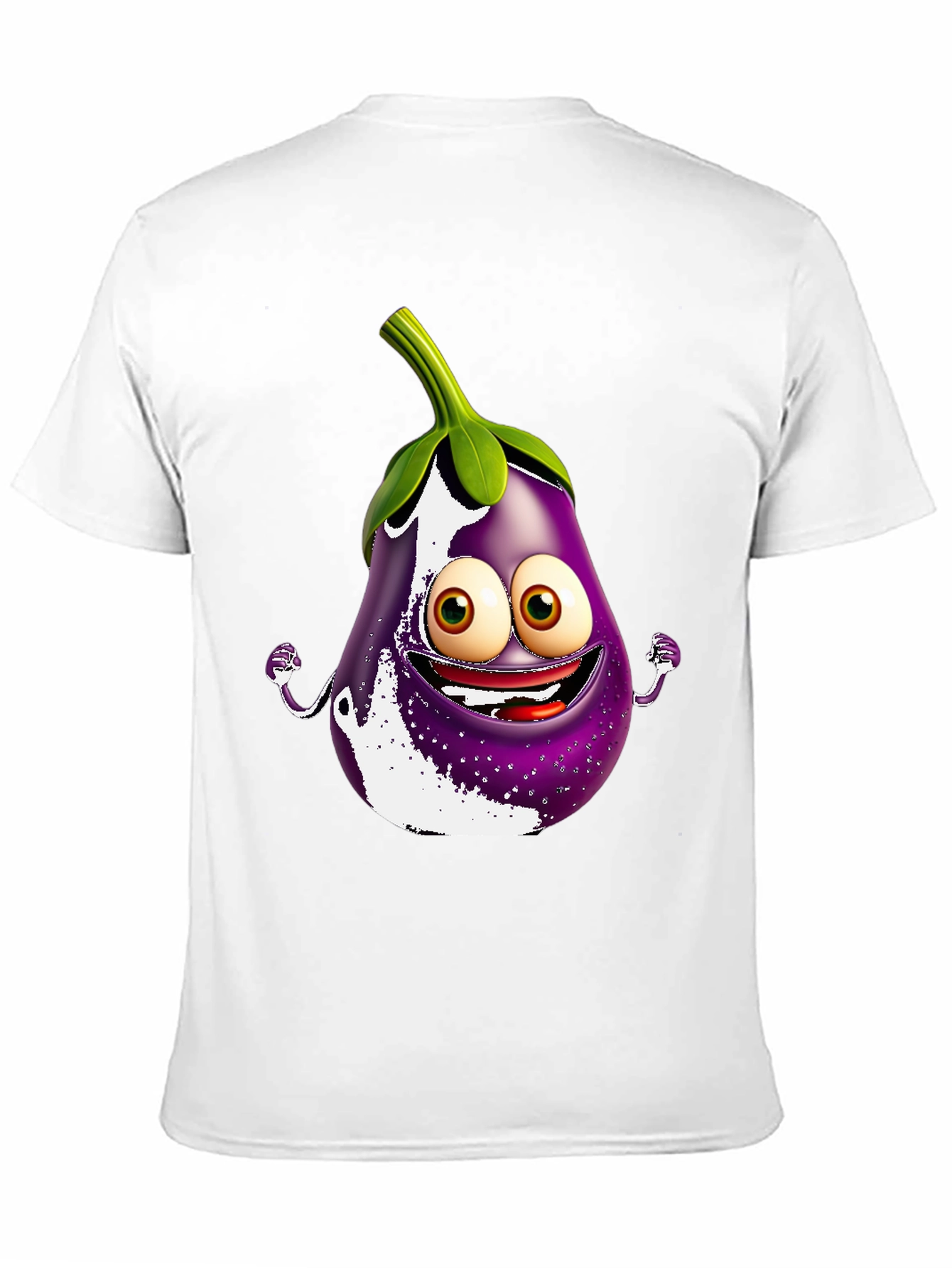 Eggplant Cartoon T-Shirt - Fun & Unique Design