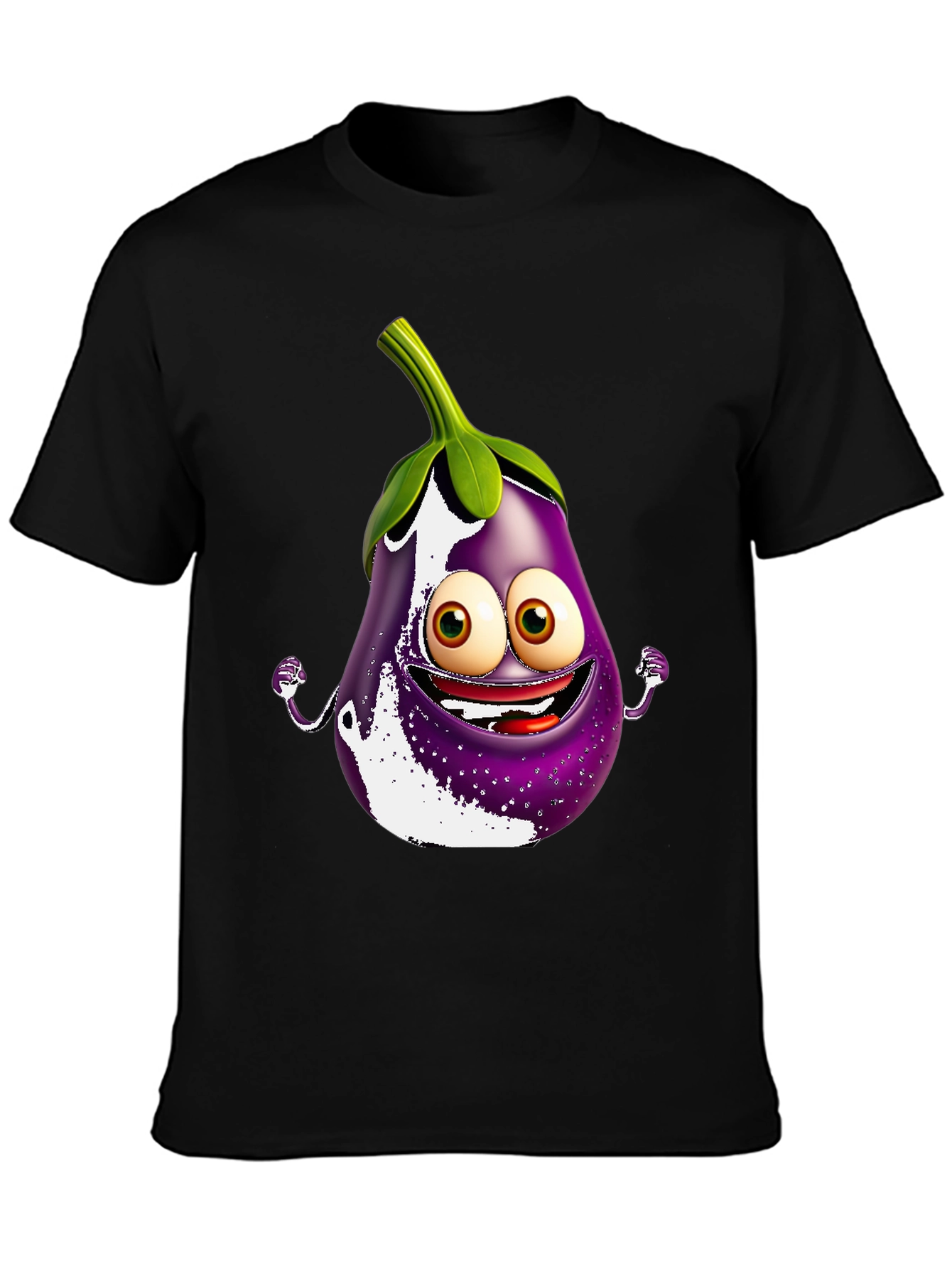 Eggplant Cartoon T-Shirt - Fun & Unique Design