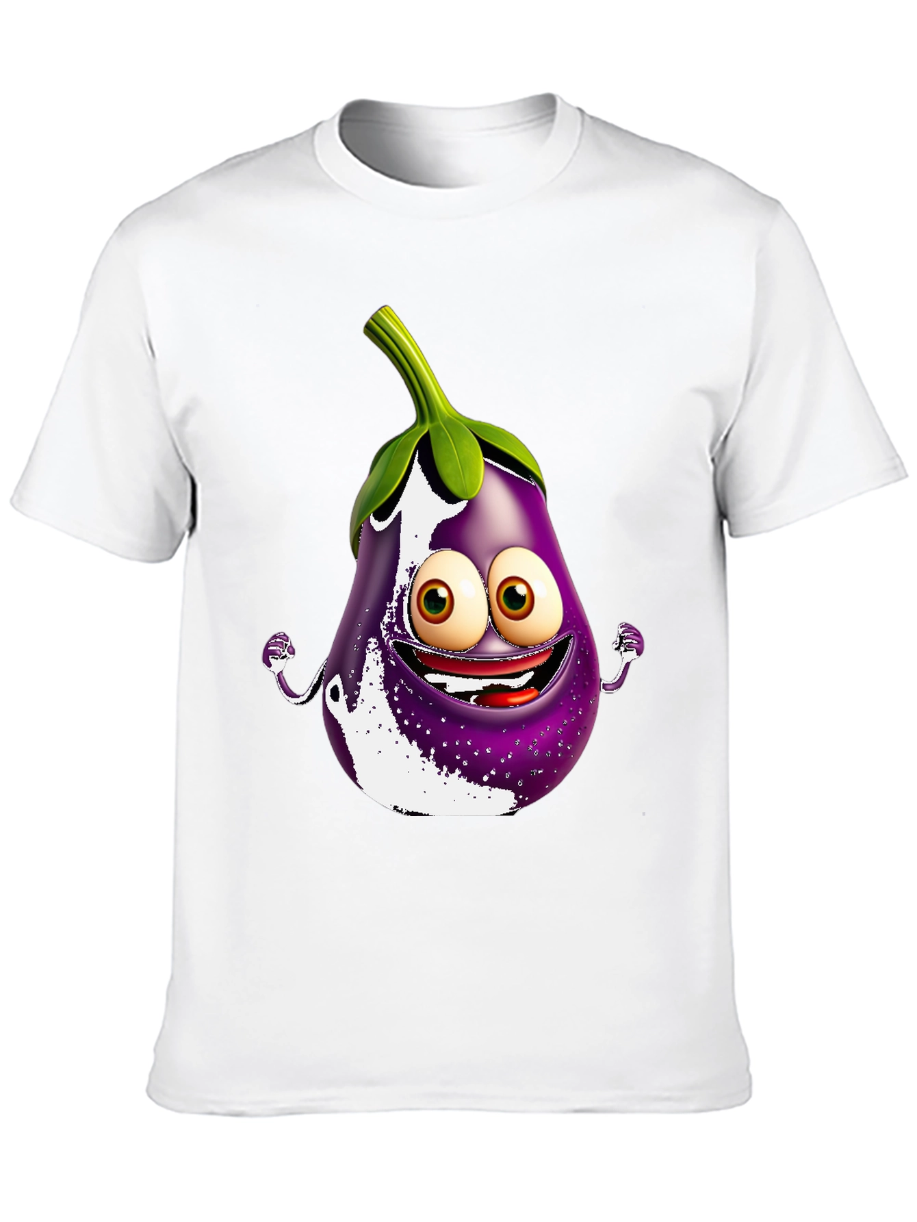 Eggplant Cartoon T-Shirt - Fun & Unique Design