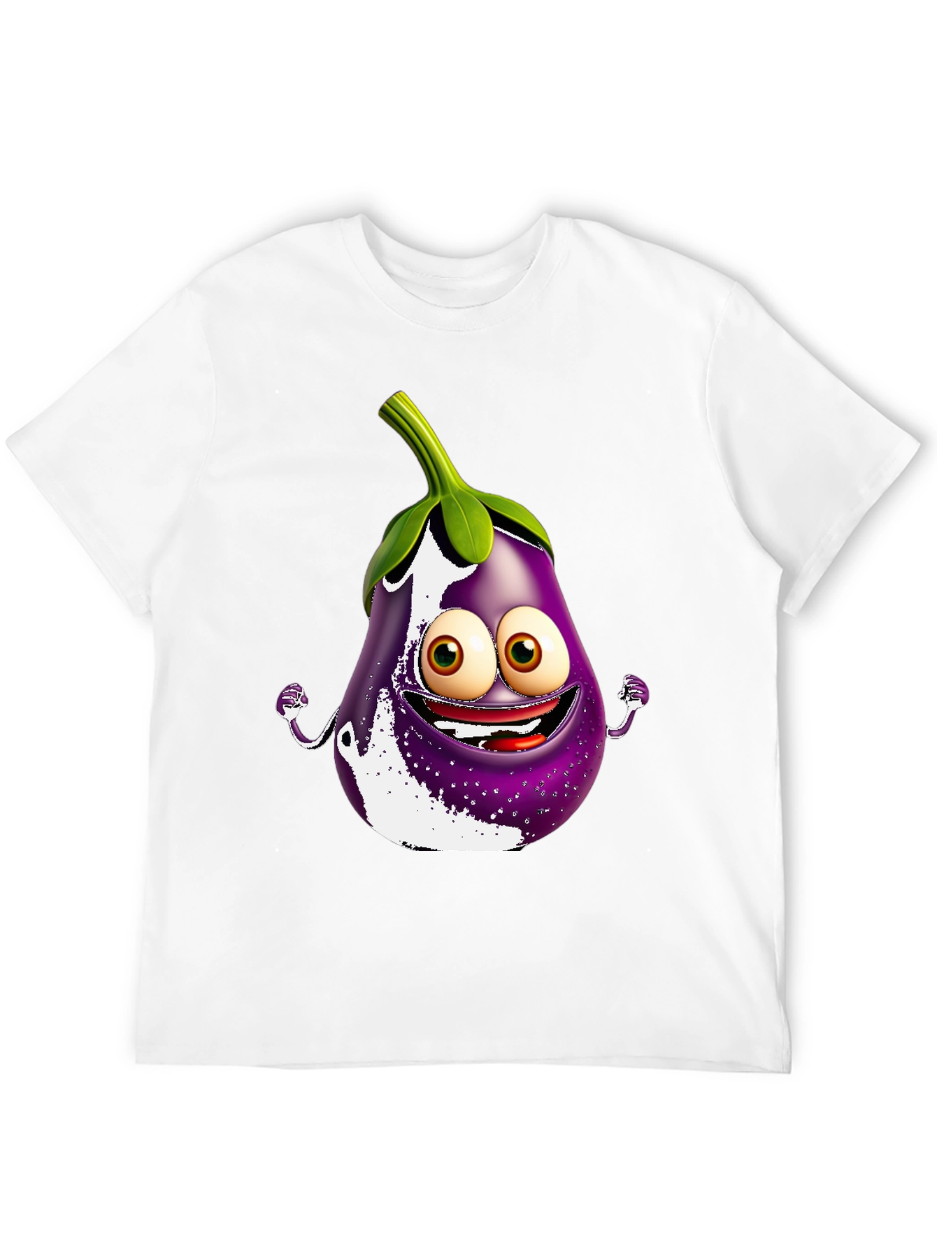 Eggplant Cartoon T-Shirt - Fun & Unique Design