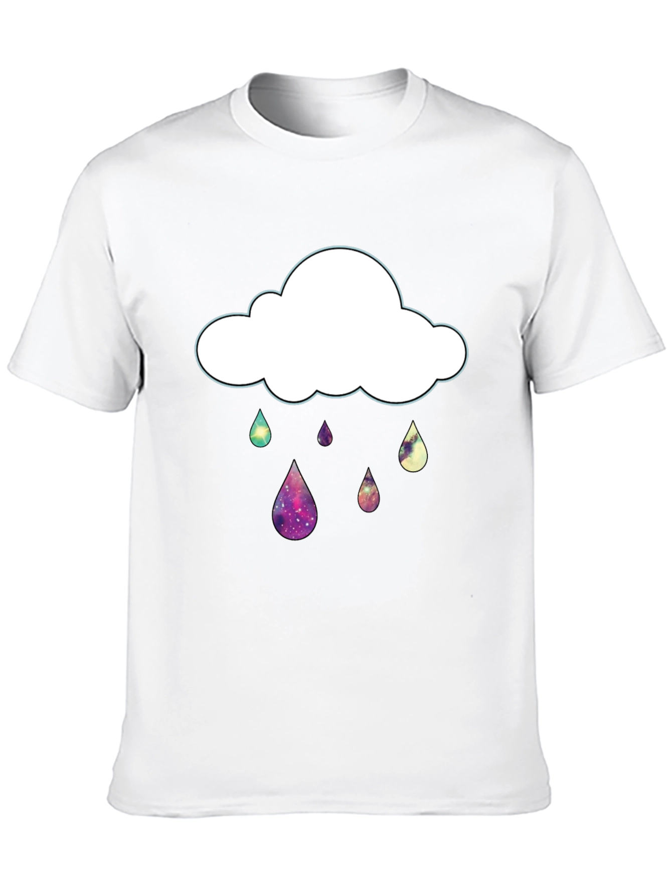 Galaxy Rain Cloud Graphic T-Shirt
