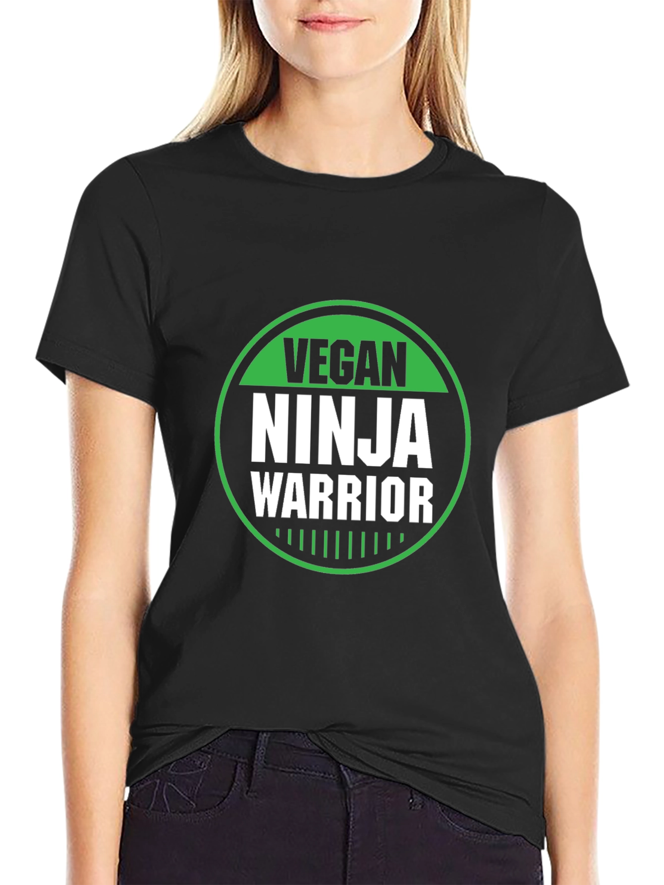 Vegan Ninja Warrior Graphic Tee - Black