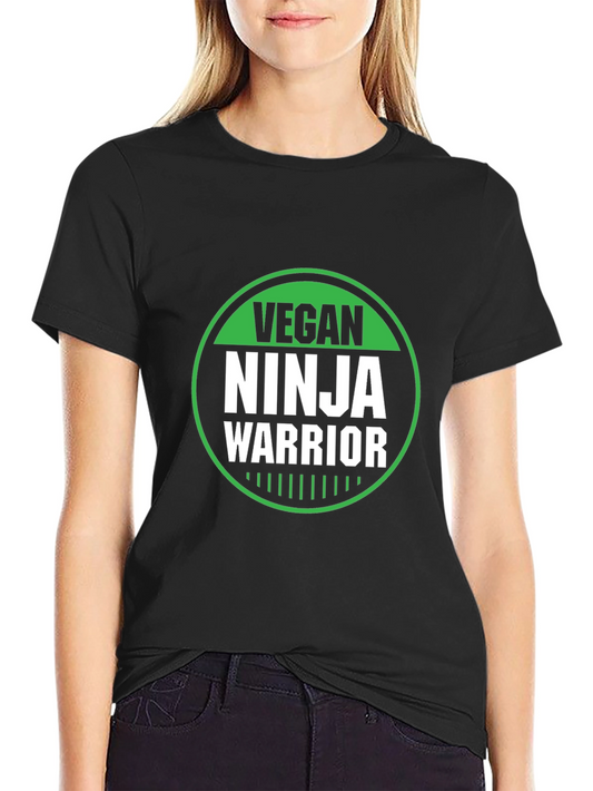 Vegan Ninja Warrior Graphic Tee - Black
