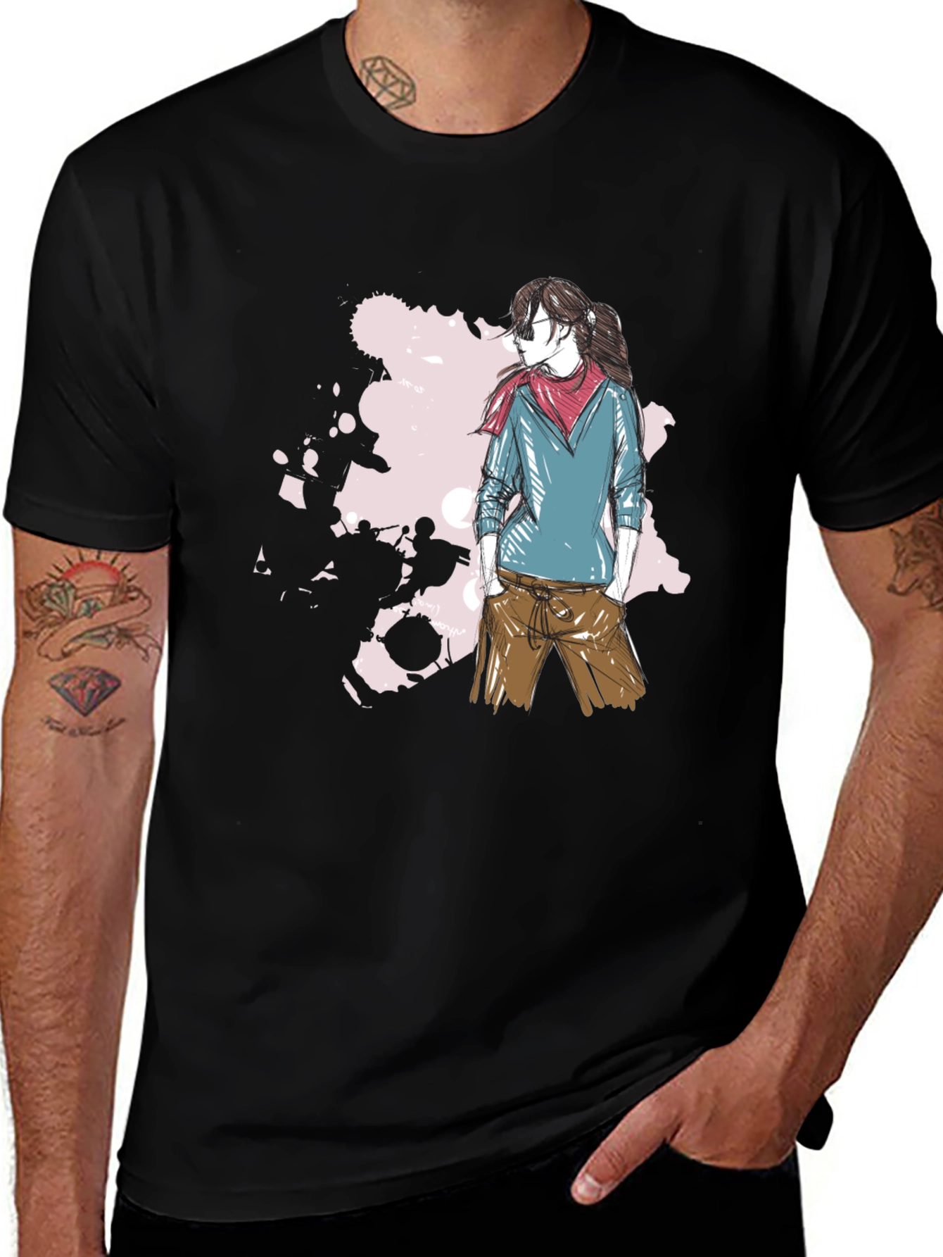 Stylish Graphic Print Mens T-Shirt