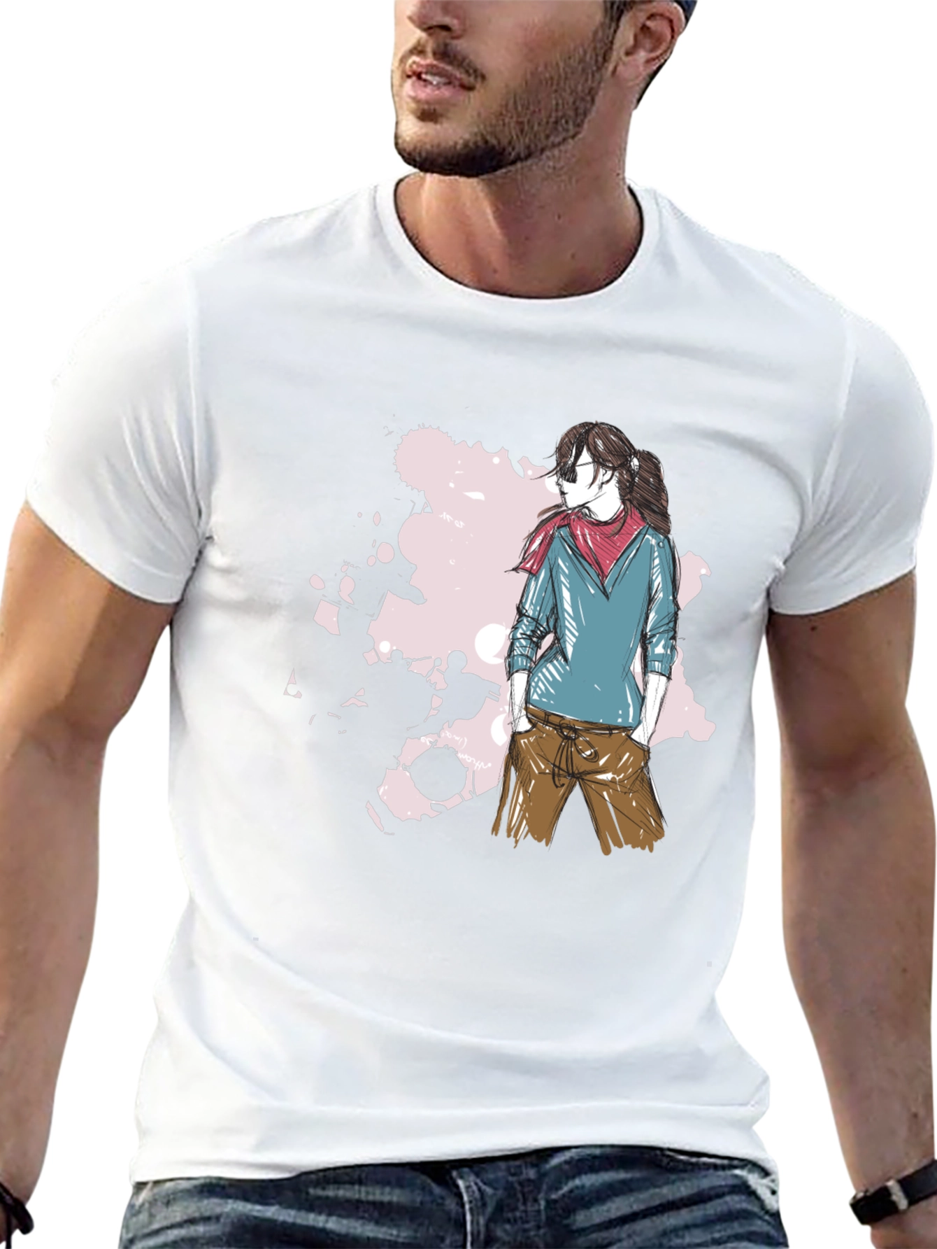 Stylish Graphic Print Mens T-Shirt