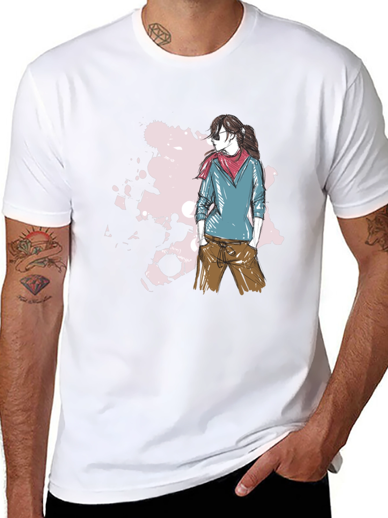 Stylish Graphic Print Mens T-Shirt