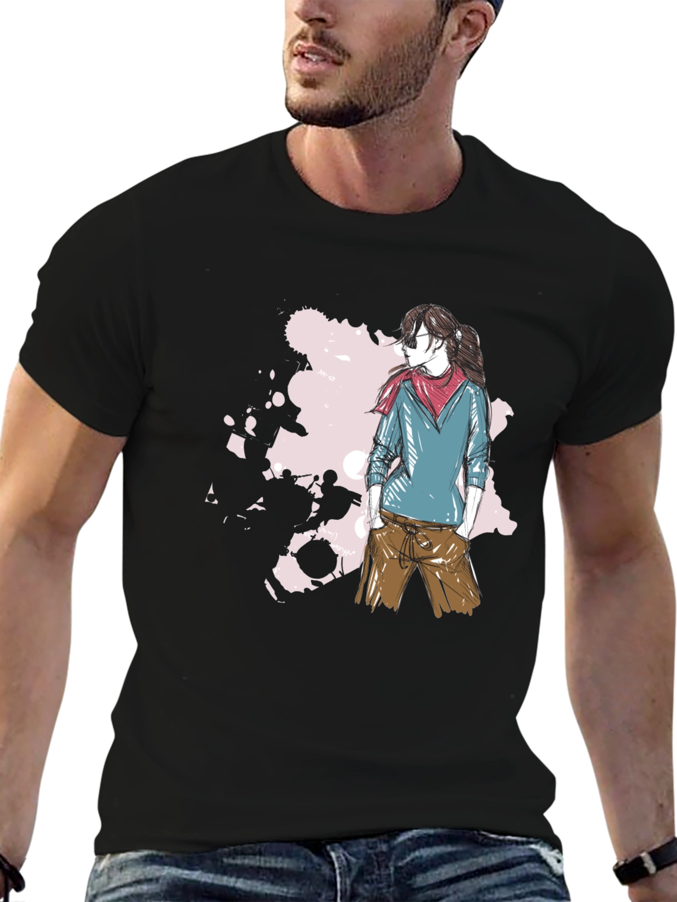 Stylish Graphic Print Mens T-Shirt