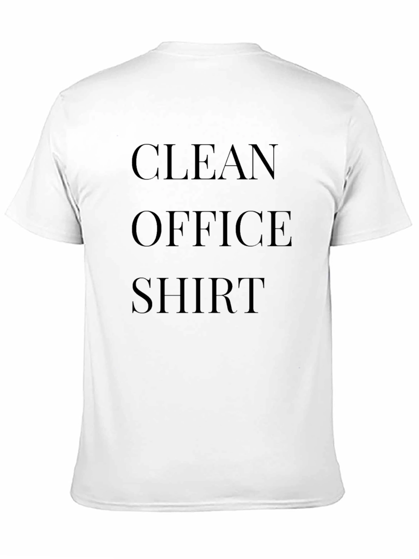 Clean Office Shirt - Mens Solid Black Tee