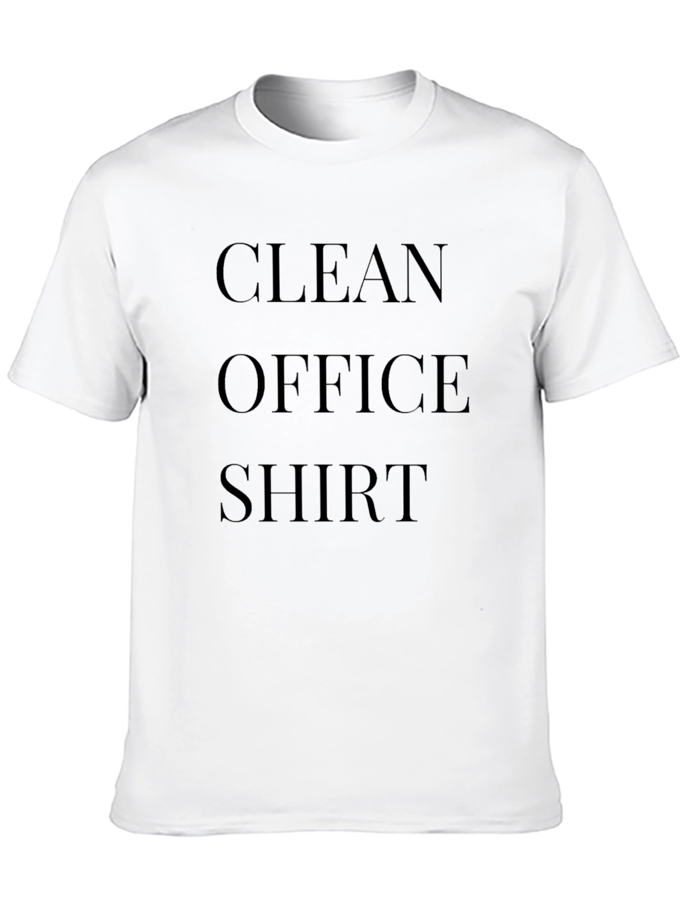 Clean Office Shirt - Mens Solid Black Tee