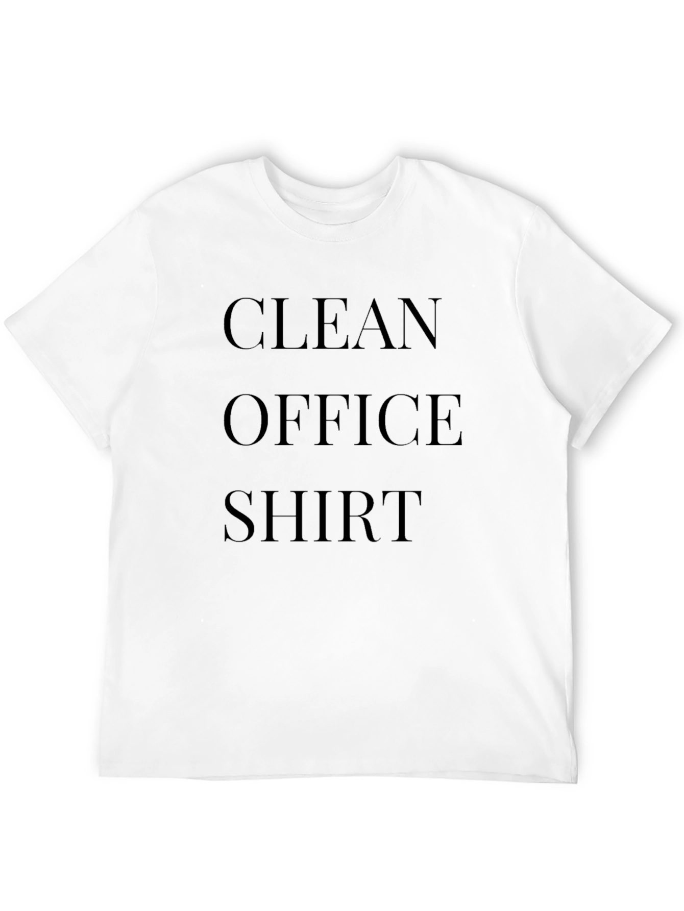 Clean Office Shirt - Mens Solid Black Tee