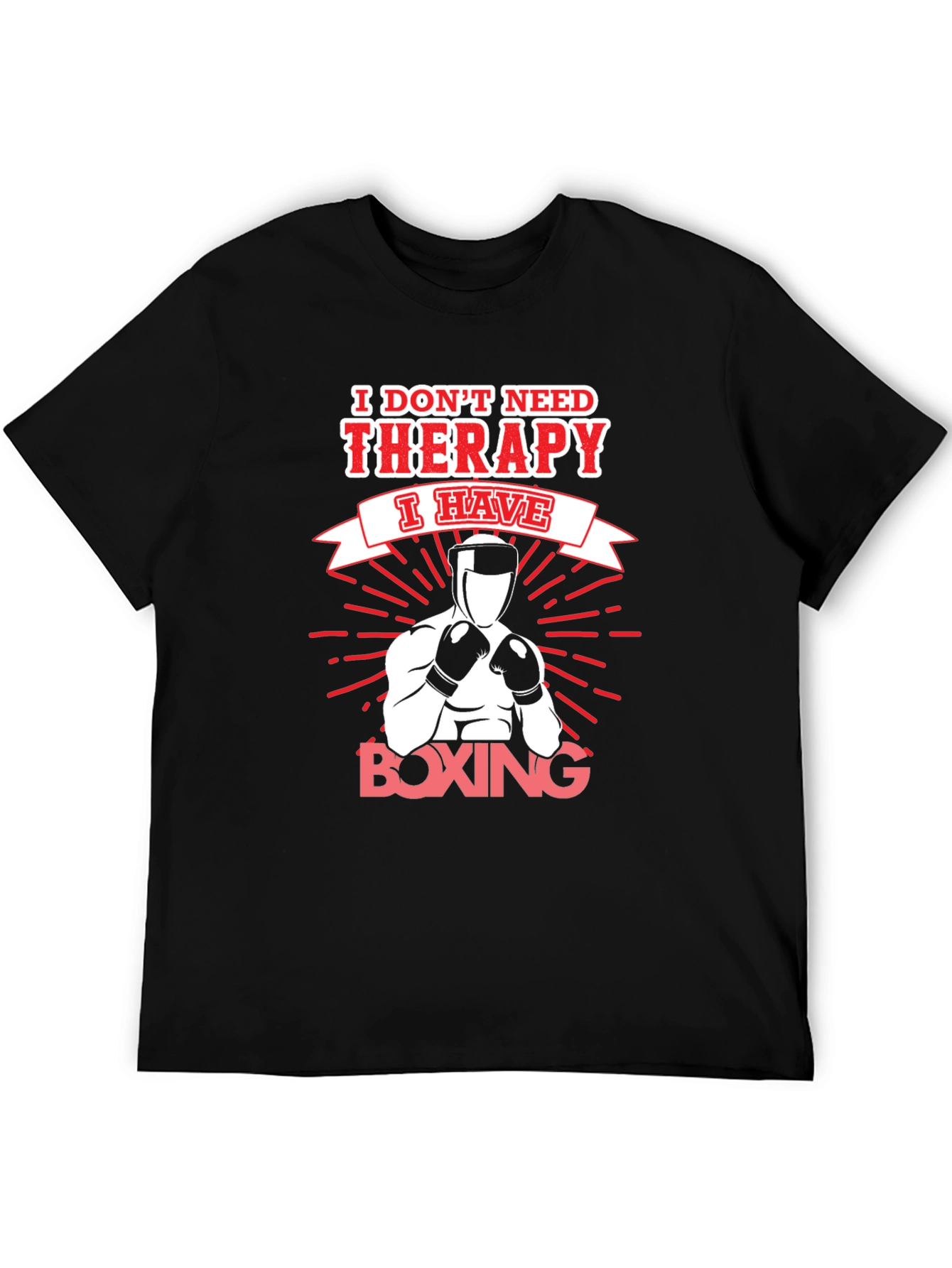 Boxing Therapy T-Shirt - Black Graphic Tee