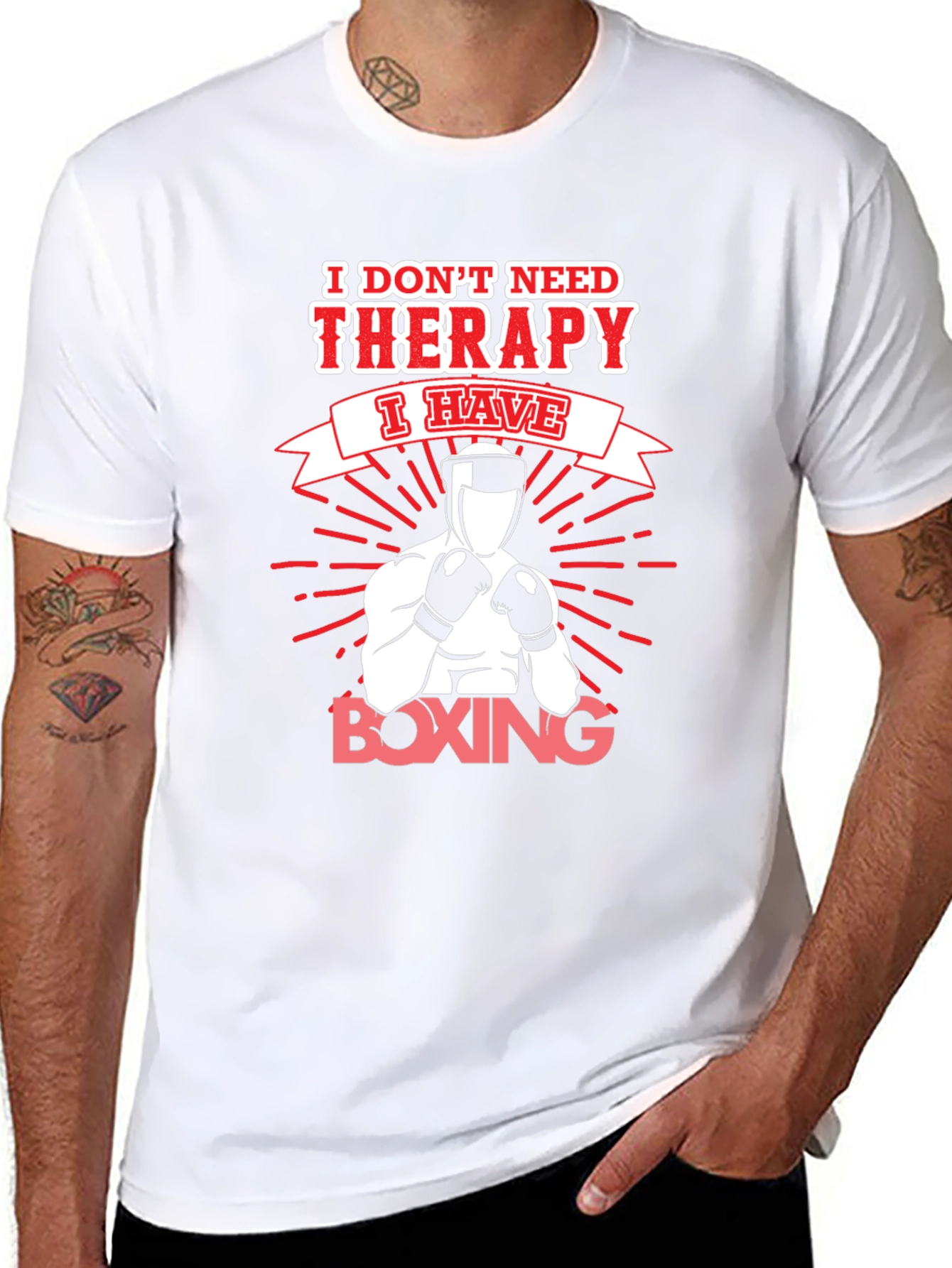 Boxing Therapy T-Shirt - Black Graphic Tee