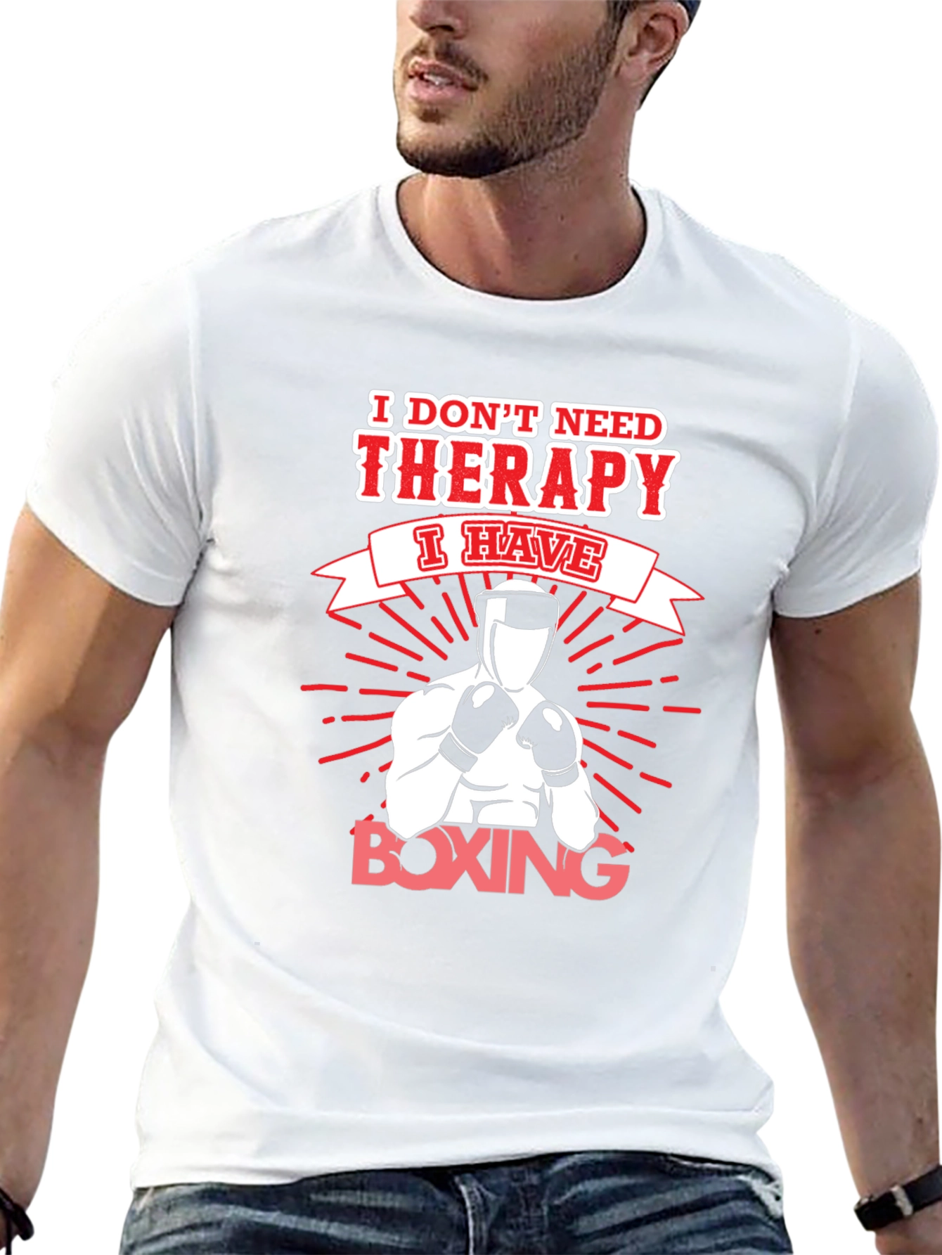 Boxing Therapy T-Shirt - Black Graphic Tee