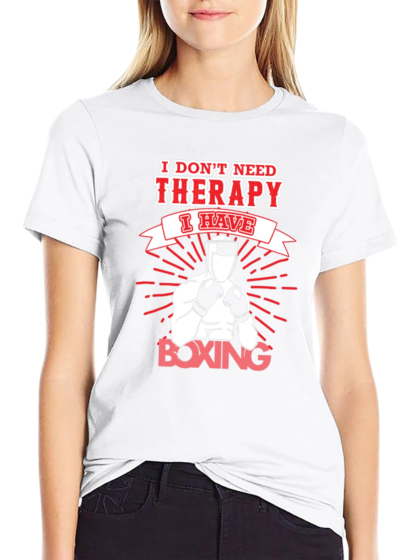 Boxing Therapy T-Shirt - Black Graphic Tee