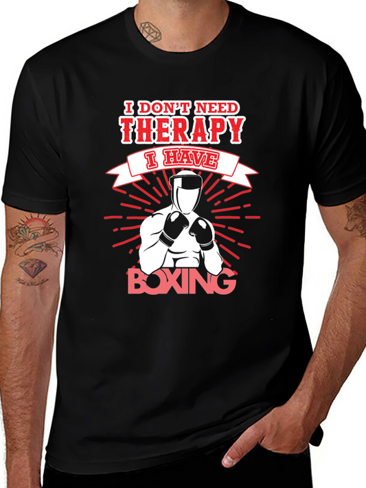 Boxing Therapy T-Shirt - Black Graphic Tee