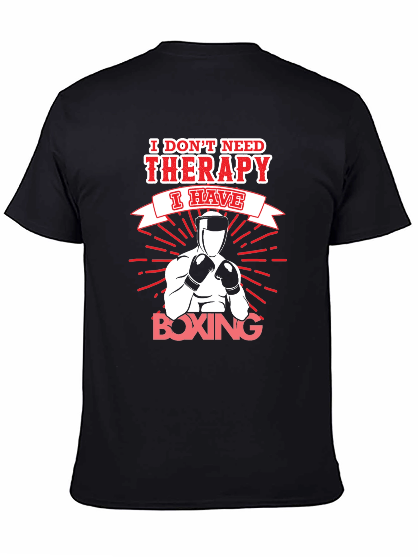 Boxing Therapy T-Shirt - Black Graphic Tee