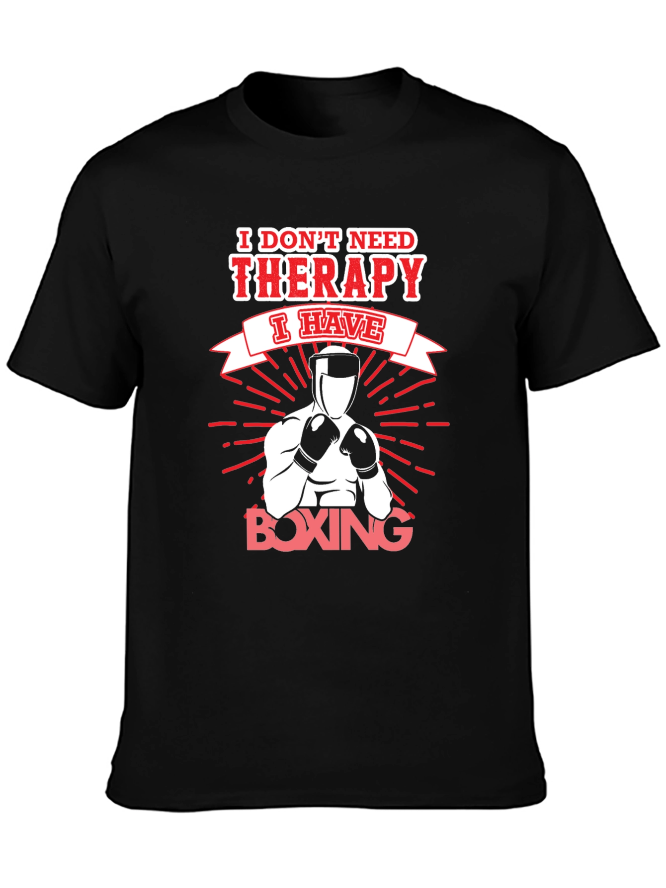 Boxing Therapy T-Shirt - Black Graphic Tee