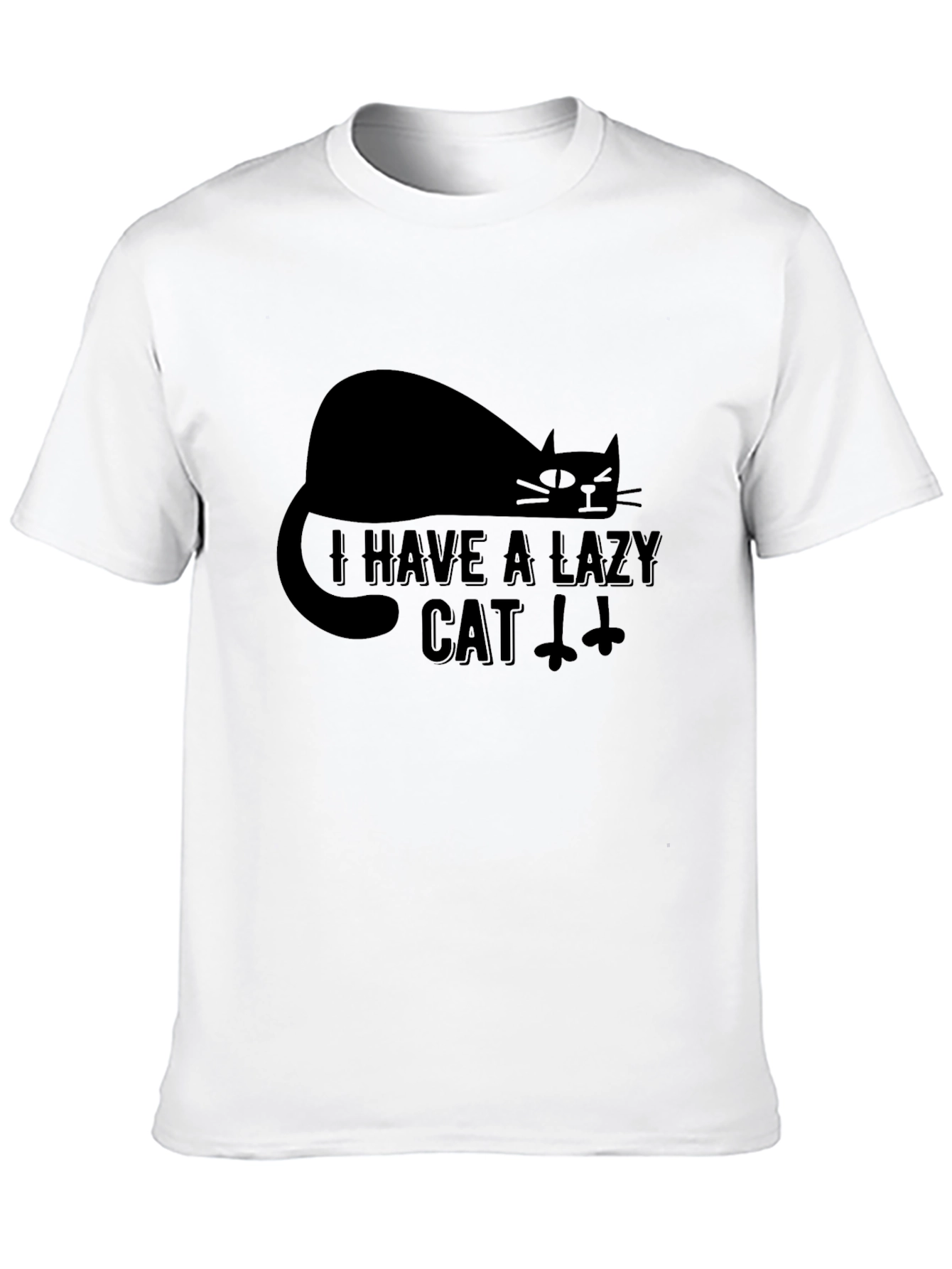 Lazy Cat Graphic T-Shirt - Comfortable & Stylish