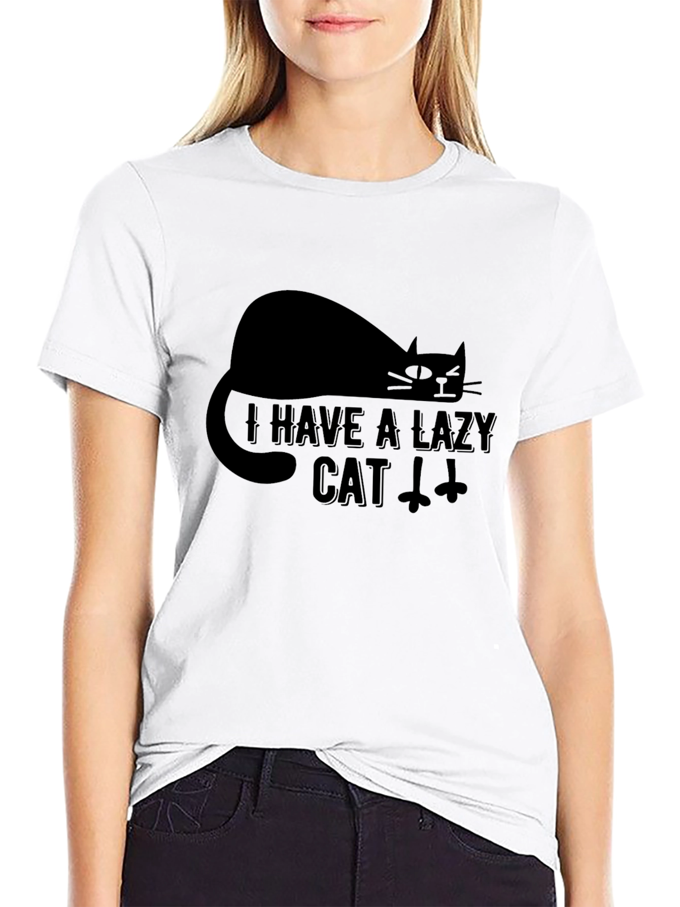 Lazy Cat Graphic T-Shirt - Comfortable & Stylish