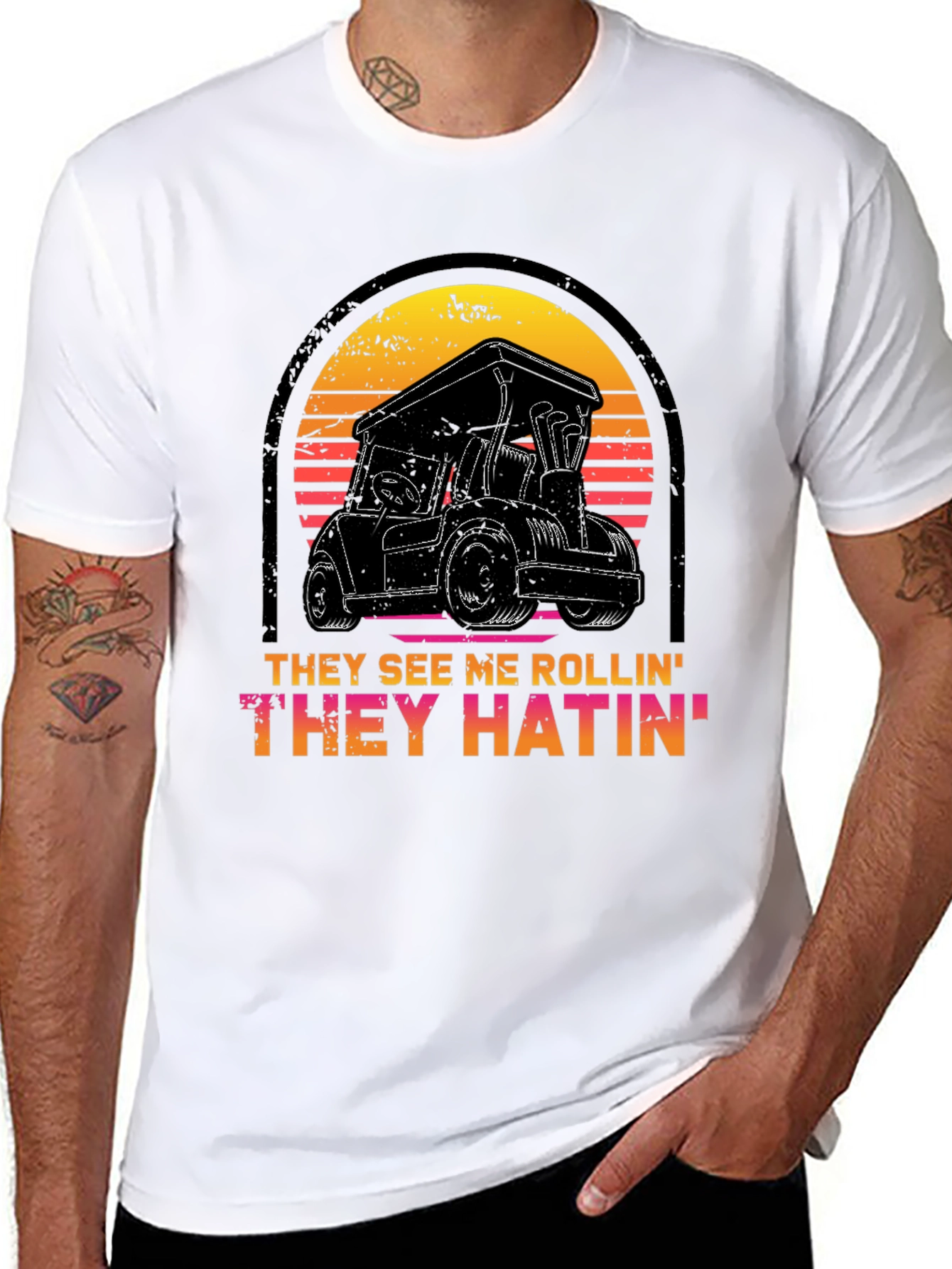 Golf Cart T-Shirt - They See Me Rollin Tee