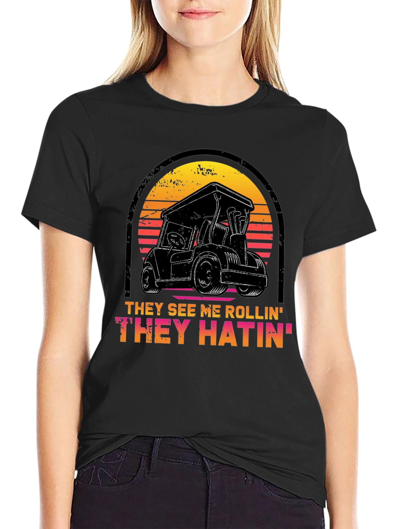 Golf Cart T-Shirt - They See Me Rollin Tee