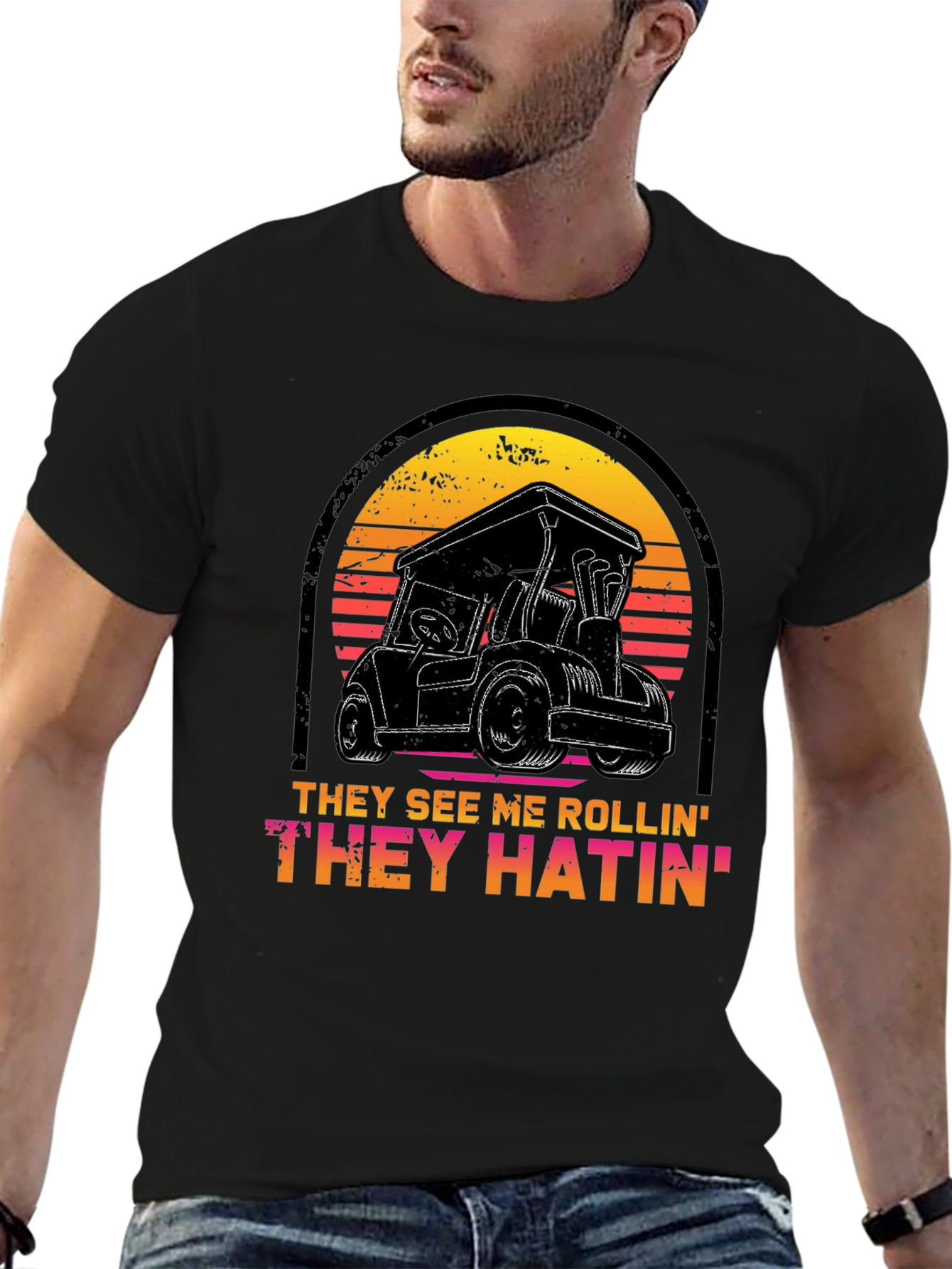 Golf Cart T-Shirt - They See Me Rollin Tee