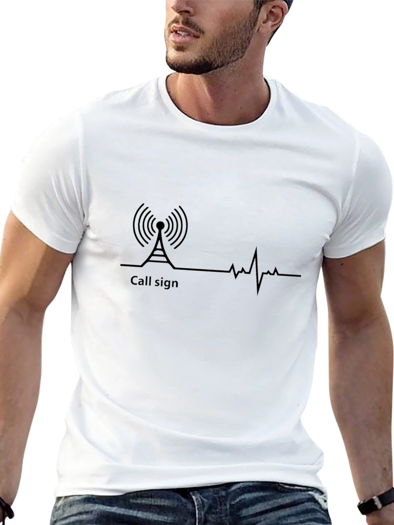 Call Sign Heartbeat T-Shirt - Radio Operator Tee