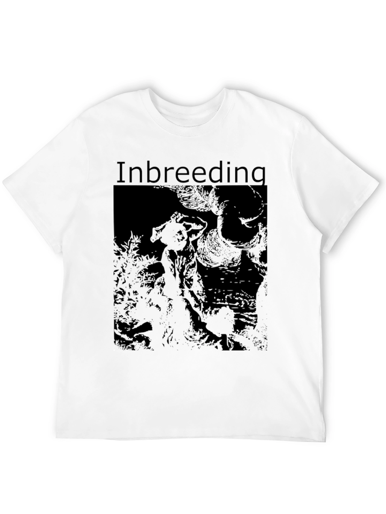 Edgy Inbreeding Graphic T-Shirt - Black
