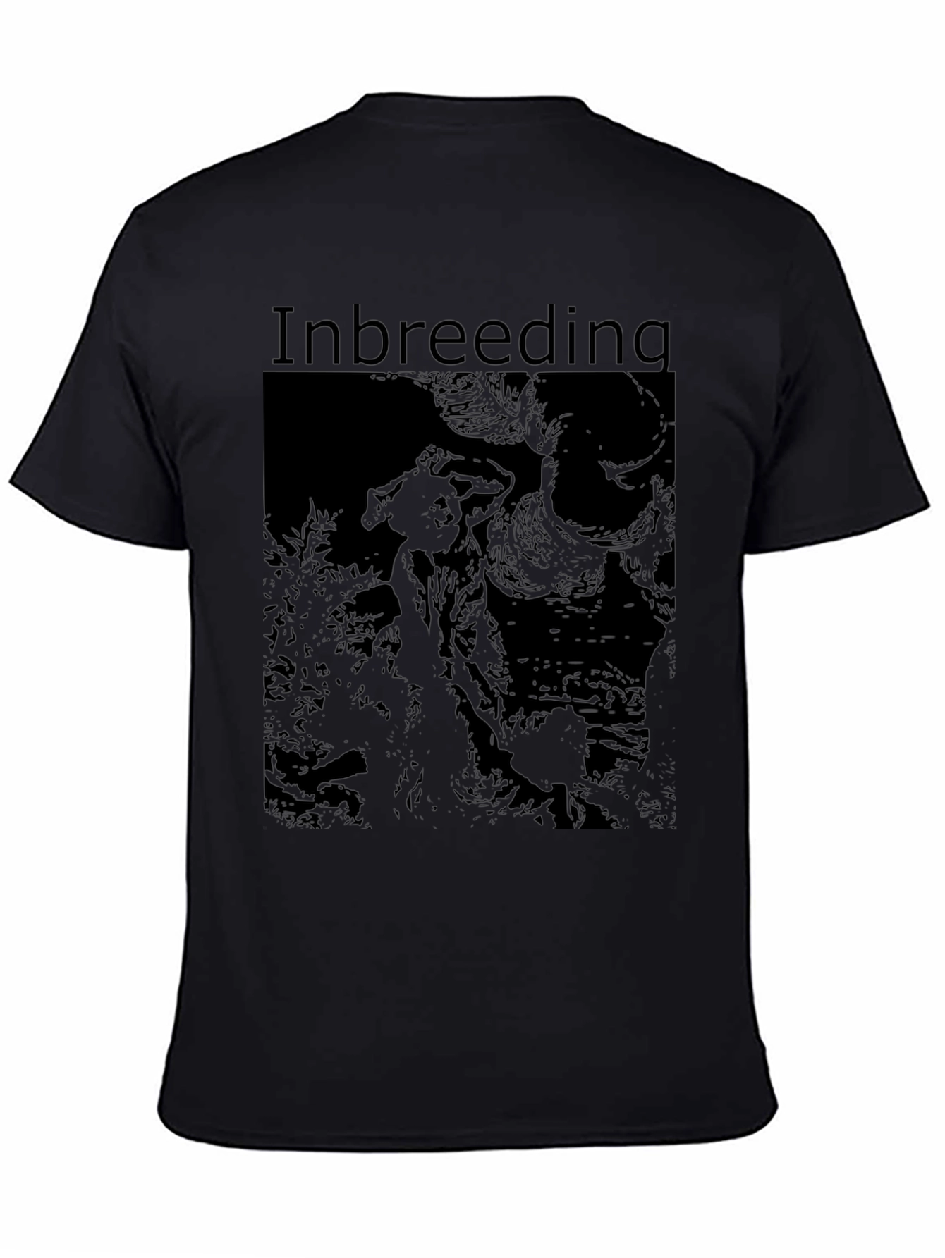 Edgy Inbreeding Graphic T-Shirt - Black