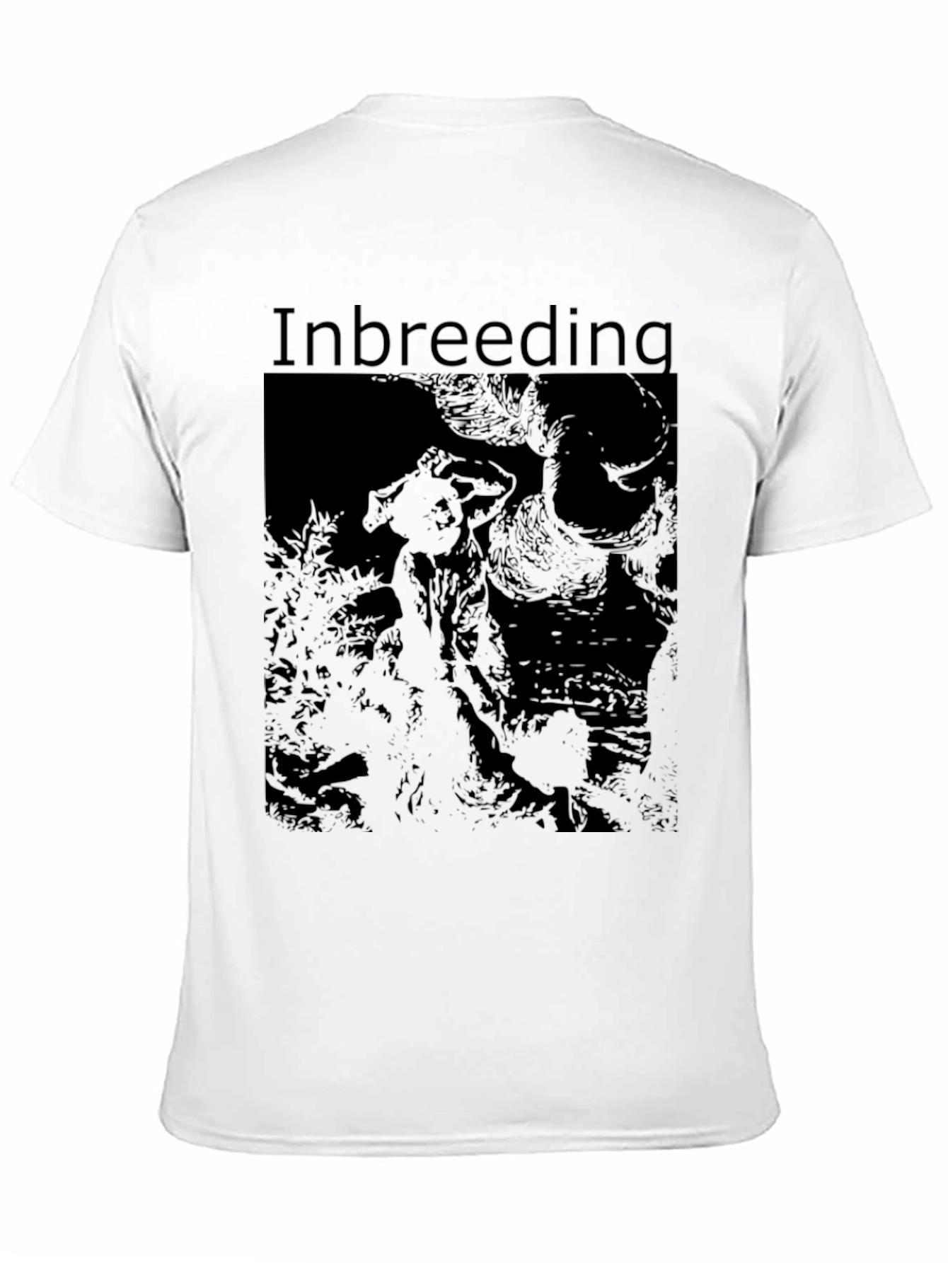 Edgy Inbreeding Graphic T-Shirt - Black