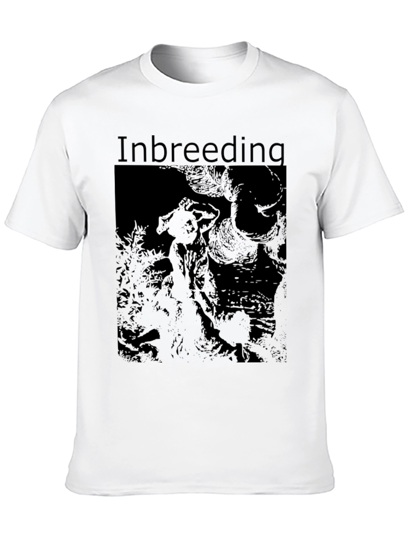 Edgy Inbreeding Graphic T-Shirt - Black
