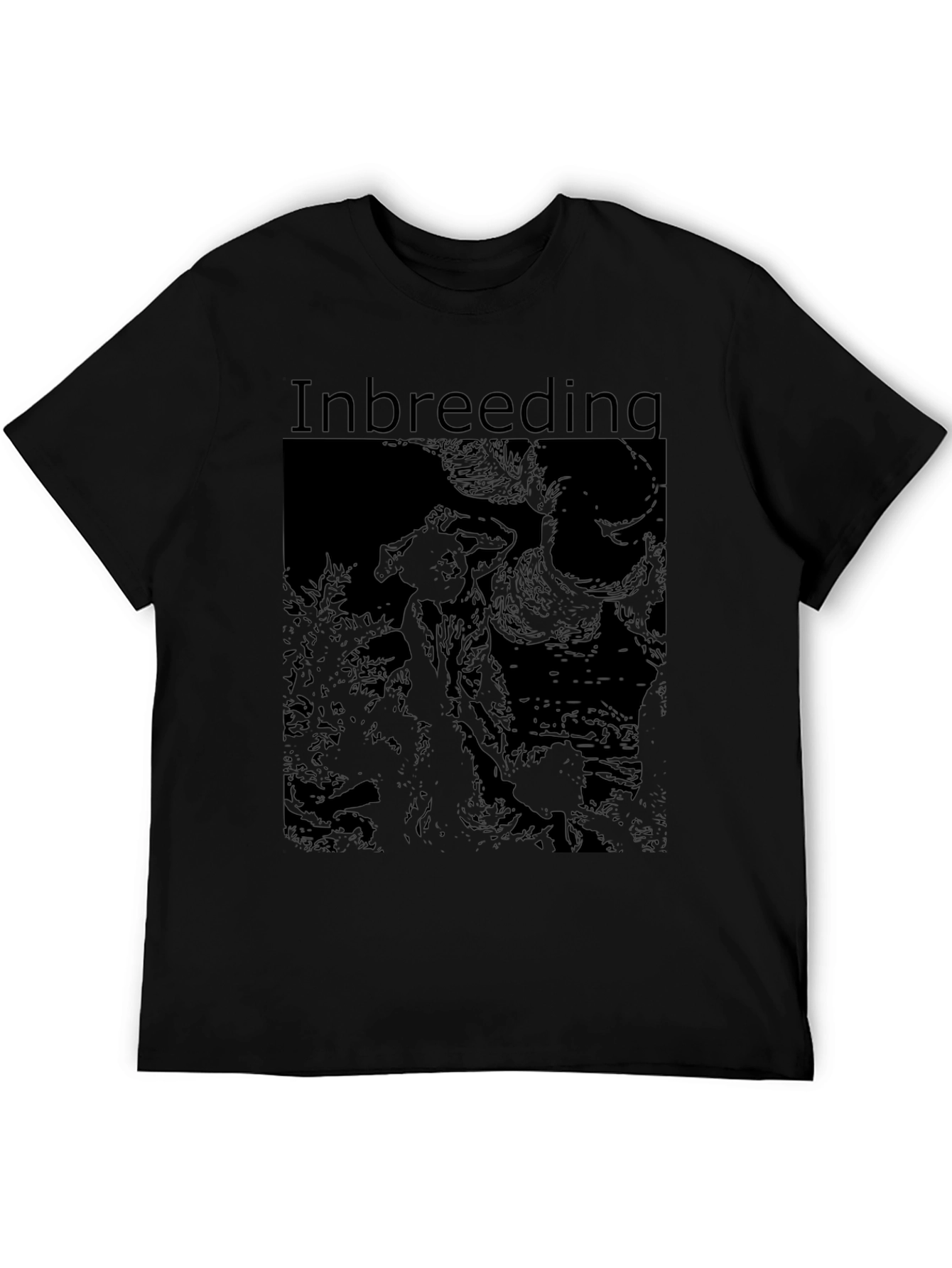 Edgy Inbreeding Graphic T-Shirt - Black