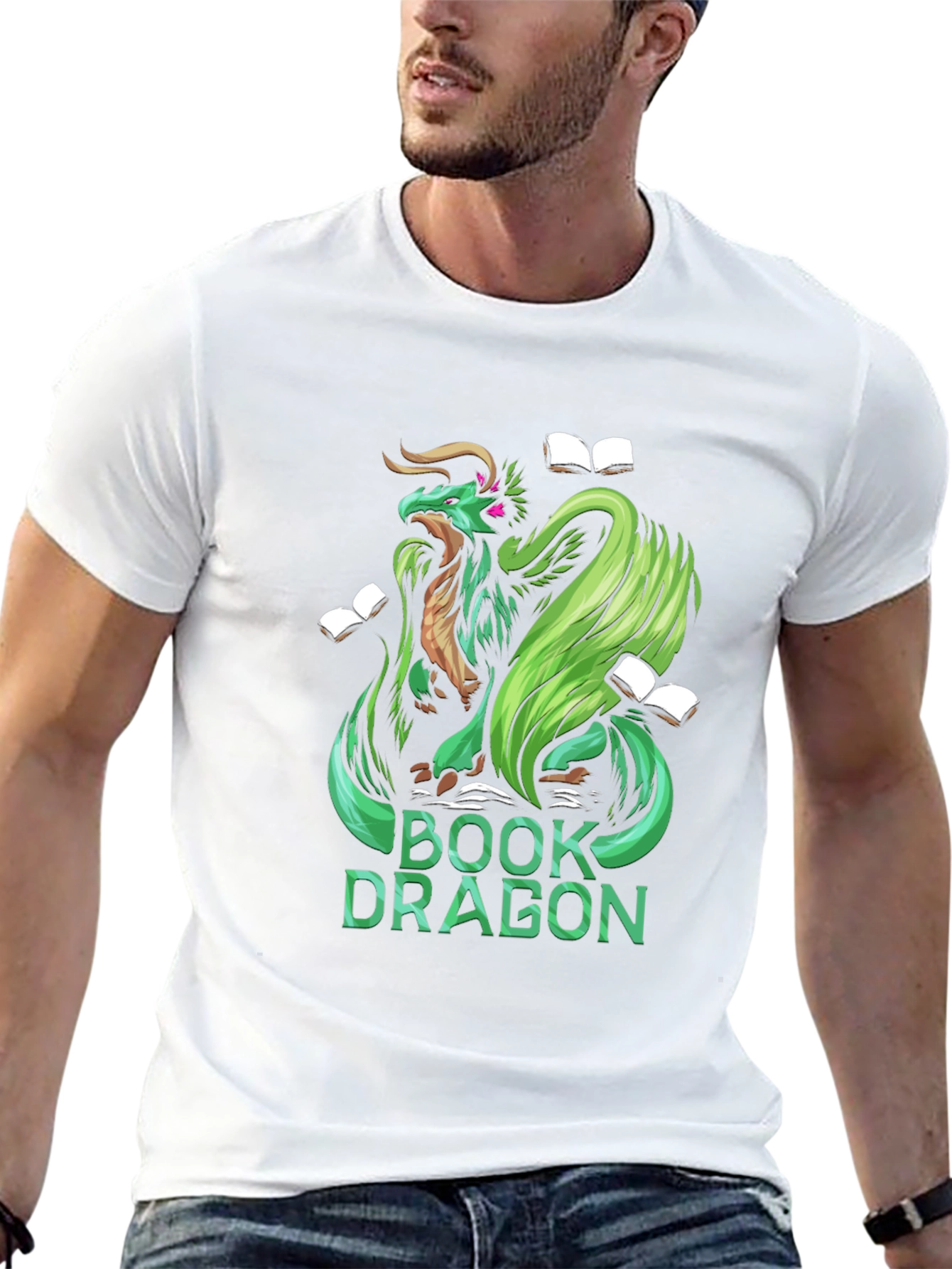 Book Dragon Graphic Tee - Black