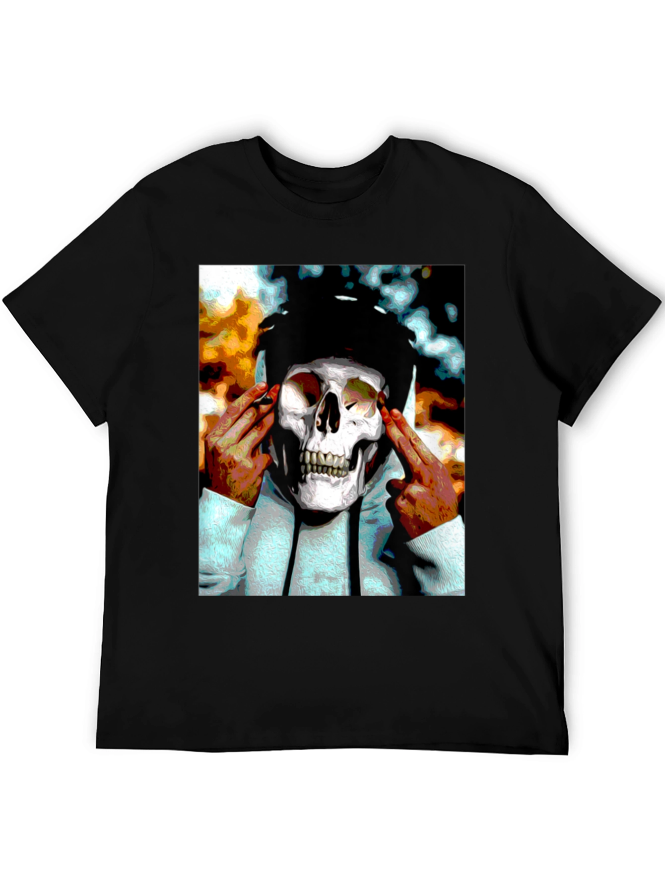 Skull Graphic Black T-Shirt - Urban Style Tee