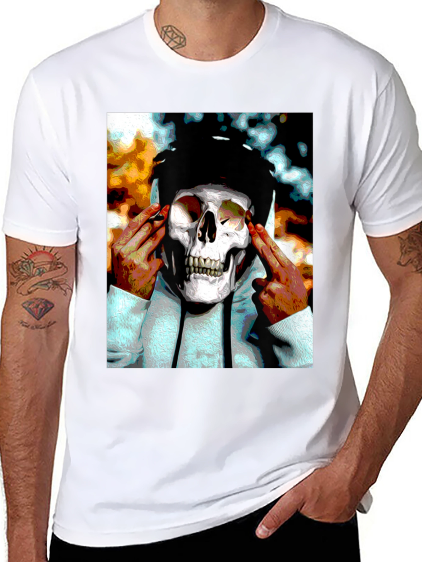 Skull Graphic Black T-Shirt - Urban Style Tee