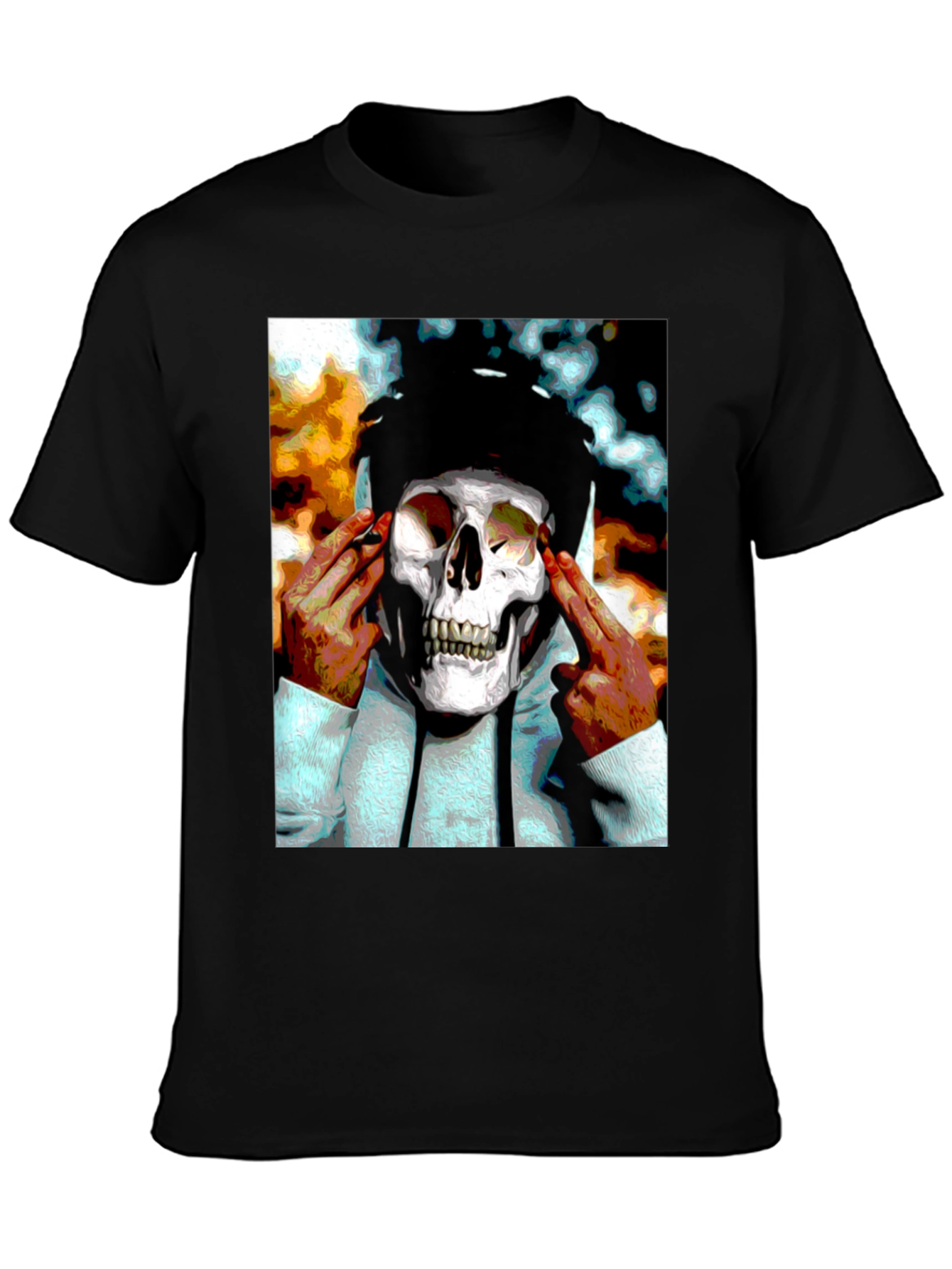 Skull Graphic Black T-Shirt - Urban Style Tee