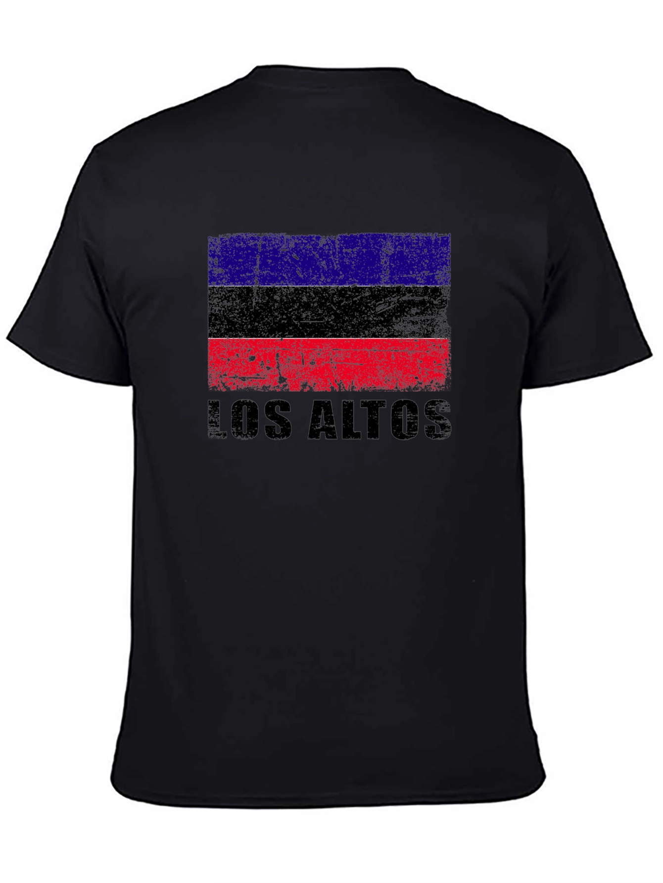 Los Altos Flag Graphic Black T-Shirt