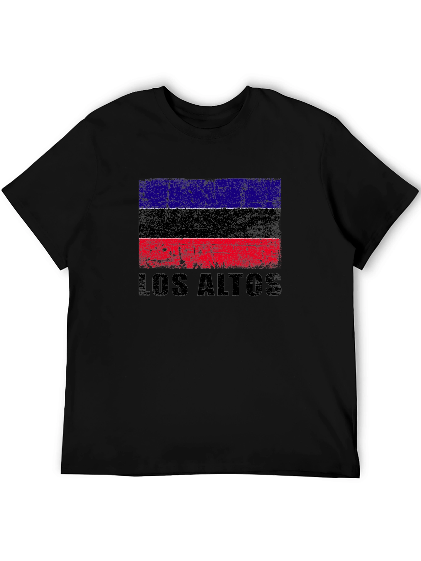 Los Altos Flag Graphic Black T-Shirt